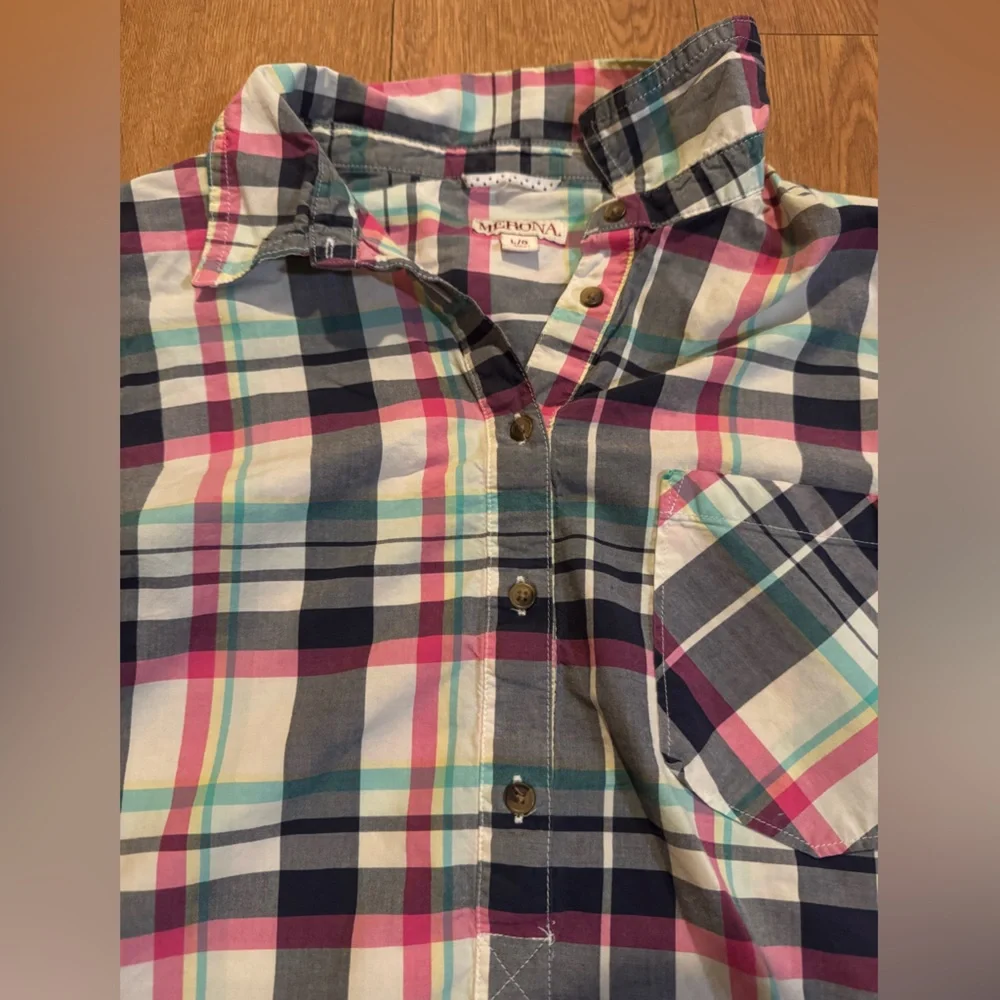 Merona Multicolor Plaid Button Down Shirt - Picture 4 of 5